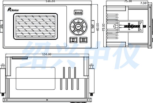 單色無紙記錄儀安裝說明圖