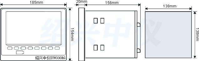 彩屏無(wú)紙記錄儀安裝示意圖