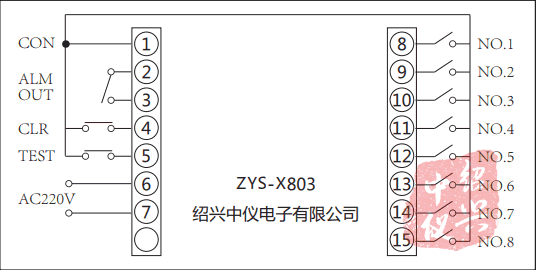 八路閃光報警器接線說明