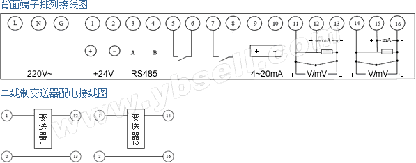 多功能無紙記錄儀接線圖